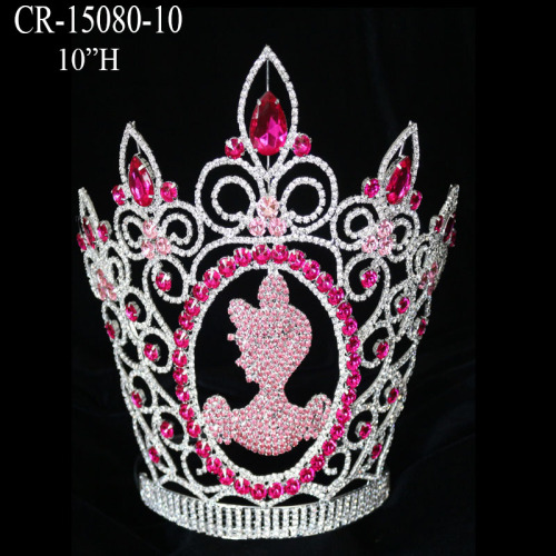 Custom Rhinestone Pink Cinderella Pageant Crown