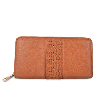 Zip Around Tan Leather Exclusive Wallet For Ladies