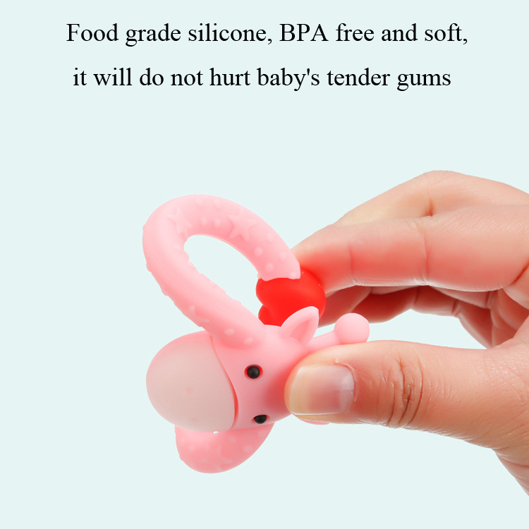 Good Gel Giraffe Soft Chewy Non Toxic Eco Sensory Newborn Chew Toys Teething Rings Infants Teether For 4 Month Baby