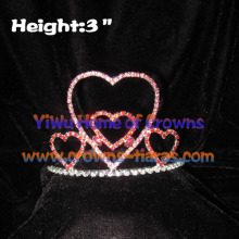 Heart Shaped Crystal Love Crowns