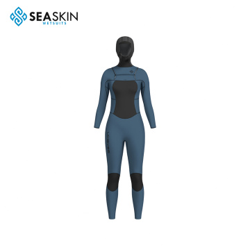 Seaskin Girls 5/4mm Kış Kapüşonlu Sörf Wetsuits