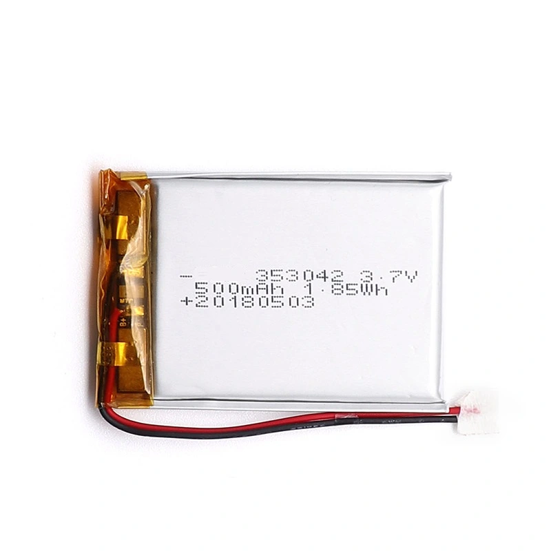 3.7V 500mAh Lithium Polymer Battery/Lipo Battery Pack with Size 42*30*3.5mm