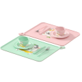 Custom Cute Cartoon PlaceMats dla dzieci podniesionymi krawędziami