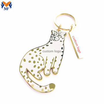 Craft Metal Custom Logo Alloy Cat Nyckelring