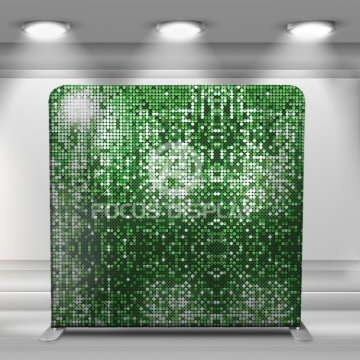 Green spots aluminum frame portable custom logo backdrop