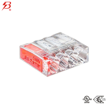 compact splicing push wire connector for down light