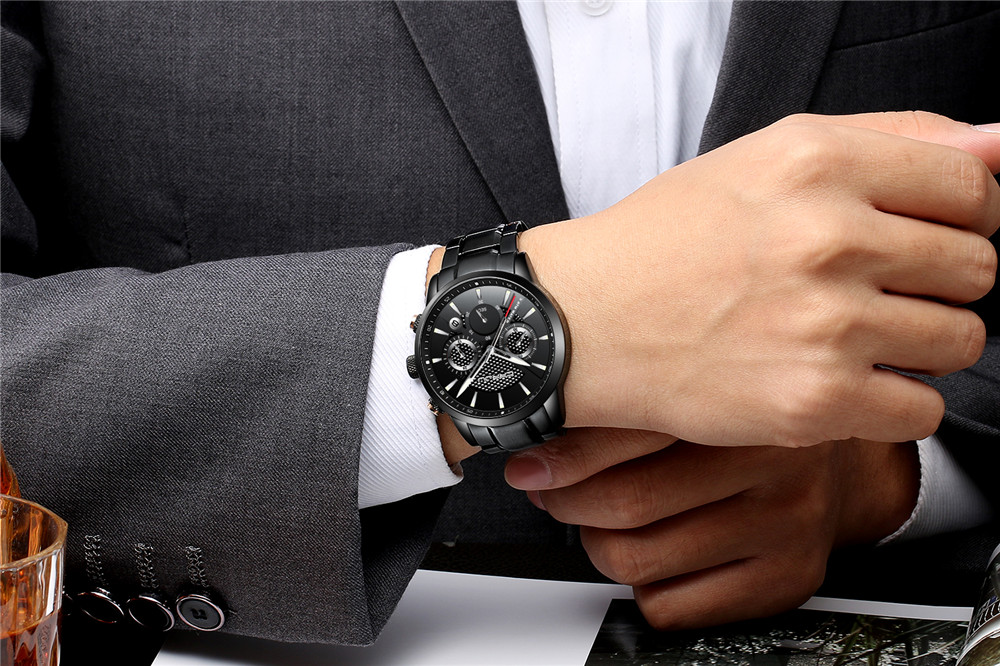 CRRJU Men Watch 30m Waterproof Watch Top Brand Luxury Steel Watch Chronograph Male Clock Saat relojes hombre 2212