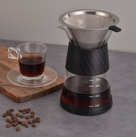 Introducing the Latest Innovation in Coffee Brewing: The Pour Over Coffee Maker with Protective Silicone Sleeve