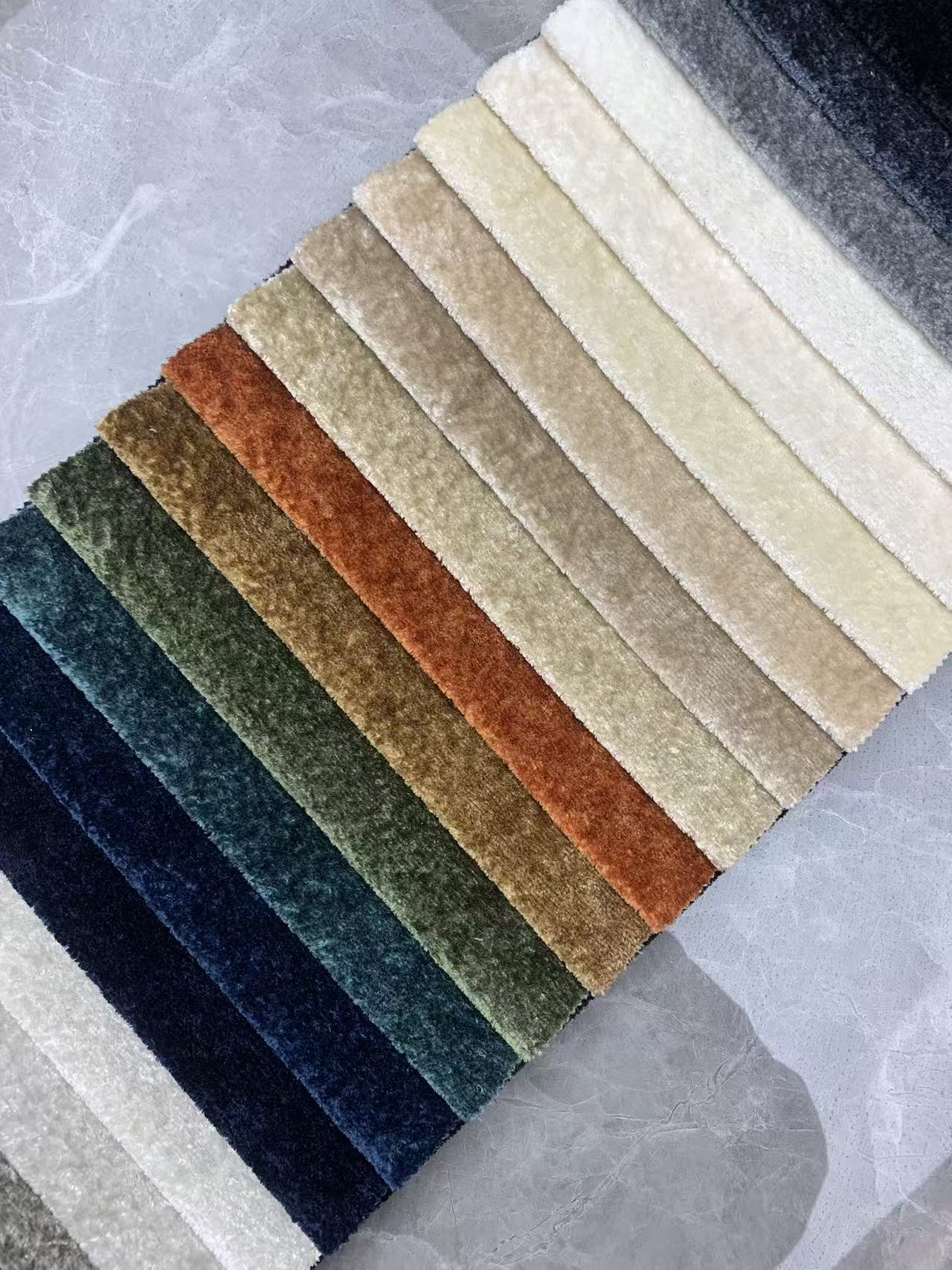 پارچه مخملی جامد کلاسیک برای مبل های مدرن Classic Solid Velvet Fabric for Modern Sofas