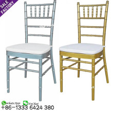 Minimalist Gold and Silver Chiavari Chairs for Weddings and Banquets