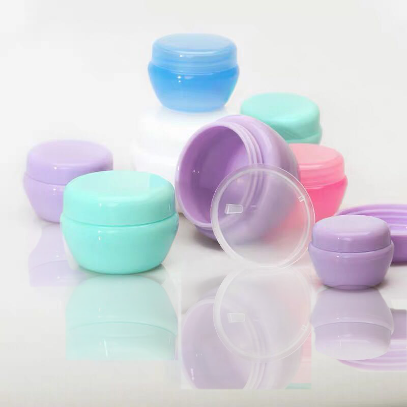 Pot de crème cosmétique en forme de champignon de différentes couleurs PP