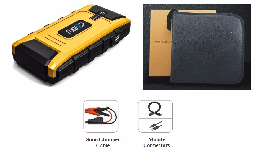 Carku 12V Portable power bank Mini Car Jump Starter ,Multi-function Auto Emergency Start Power