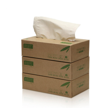 Natural 100% bamboo fiber facial tissue