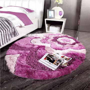 pink silk shaggy carpet mat bed mat