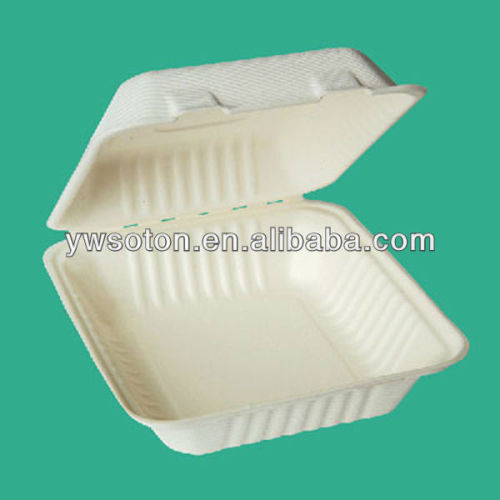 biodegradable food clamshell single compartment clamshell sugarcane material