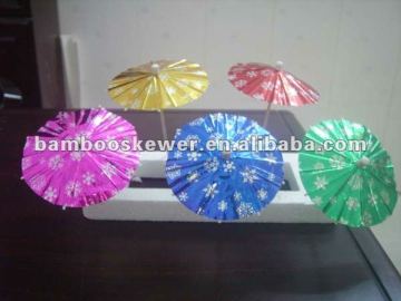 colorful umbrella toothpicks