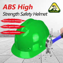 Fiberglass material V-shaped safety helmet green