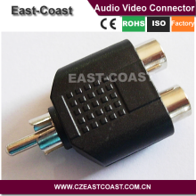 1 male to 2 female rca adapter