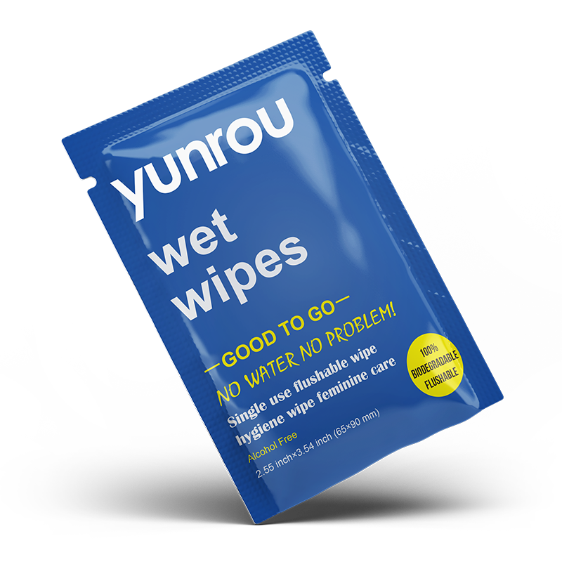 Soft And Tender Biodegradable Flushable feminine care Household Wet Wipes with individual packing