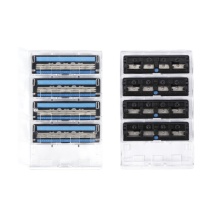 Blue A3 3-Blade Razor Cartridges for Men's Shaving - Safety Razor Blades