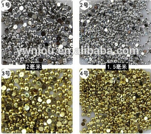 Shiny Decoration 2mm Fashion Metal Round Nail Art Studs