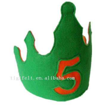 Felt crown christmas ornament