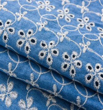 indonesian 100 cotton nylon lace white embroidered fabric