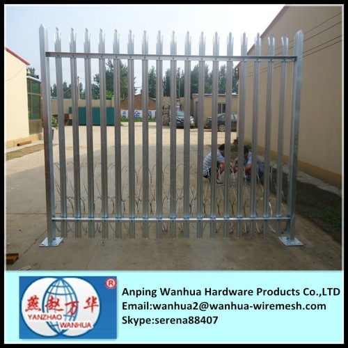 China supplier hot dip galvanized palisade fence panels for anti climb