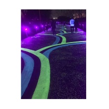 Colorful Glowing Stones for Landscaping in Darkness