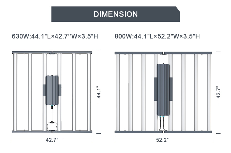 600W 1000W 2000W Led 10 Bars Grow Light Board