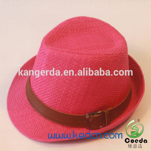 red paper craft hat