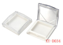 Square Soild White Compact Powder Container