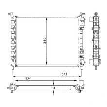 Engine cooling Truck Radiator for Fiat