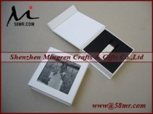 New Wedding Leather-Paper/Fabric USB Gift Box Linen