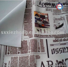 Polyester Printed Fabric with Newspaper
