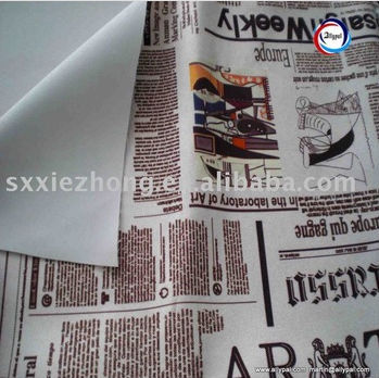 Polyester Printed Fabric with Newspaper