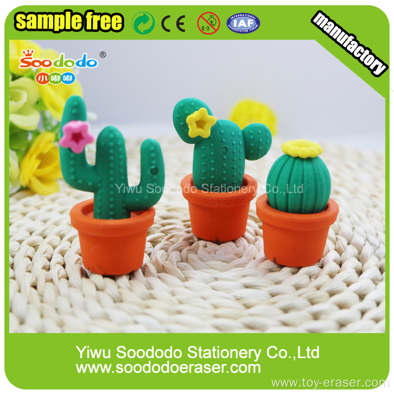 The cactus modelling rubber eraser for home decoration