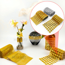 Plastic Decorated Diamond Ribbon Furniture Vase decoration