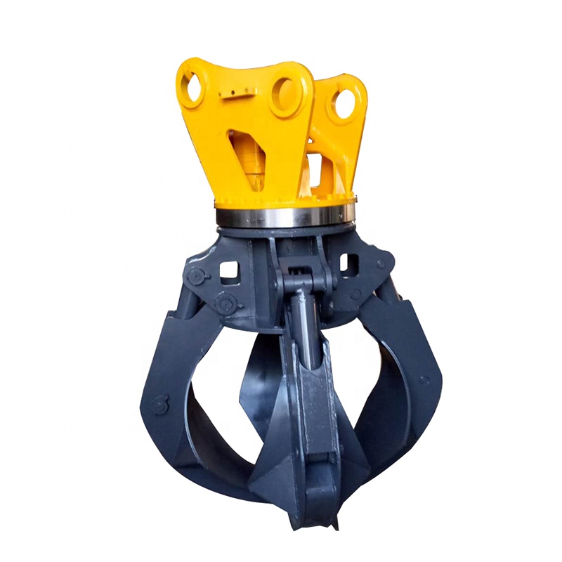 Hydraulic bucket grab, excavator rotary grappling bucket, orange peel grapple