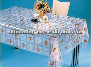 Printed Flannel PVC Table Cloth PVC Table Cover Transparent