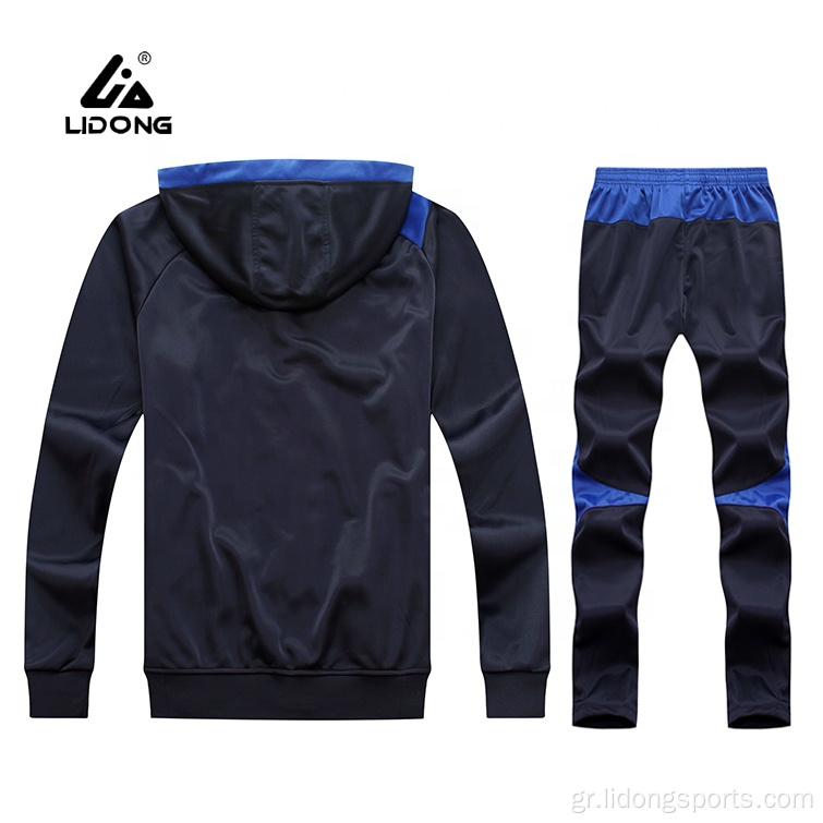 Ανδρικά φερμουάρ hoodie tracksuit για άνδρες τζόκινγκ κοστούμι