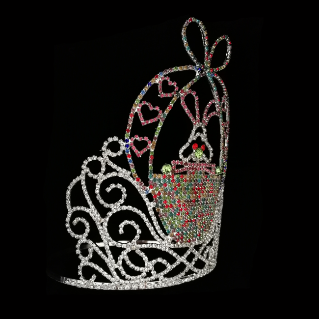 Rabbit Easter Pageant Tiara Rhinestone Large Crown