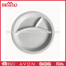 8 inches diposable 3 compartment divided round dinner plates