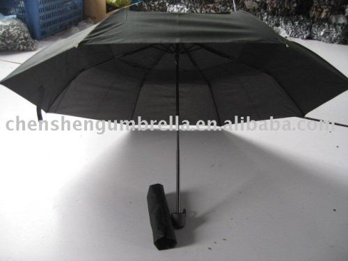 windproof 3 fold umbrella with double canopy