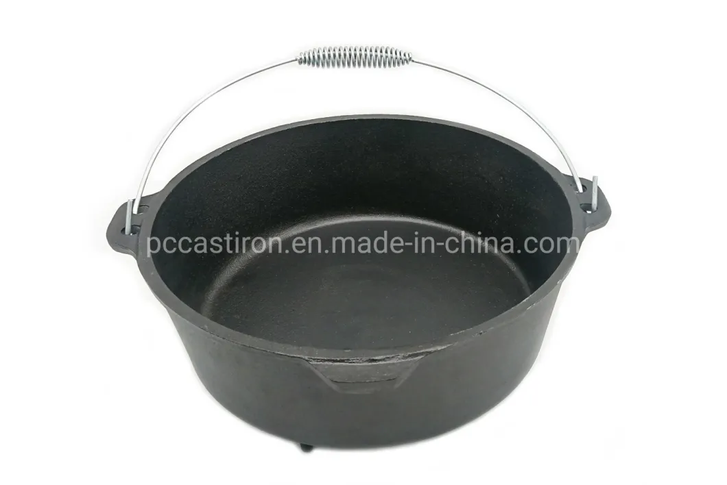 12qt Cast Iron Dutch Oven Preseasoned Coating Lid with Leg