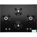 Classic Black Glass Terbina dalam Hob 4 Burner