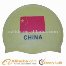 Brazil flag swim cap