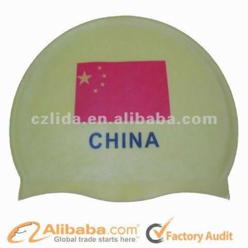 Brazil flag swim cap