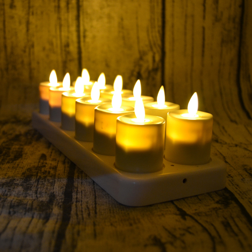rechargeable flameless tealight candle