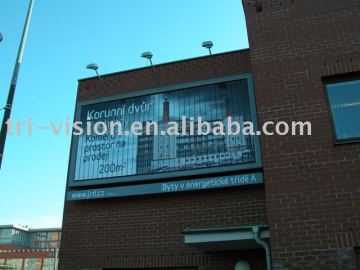 Wall-mounted advertising trivision billboard
